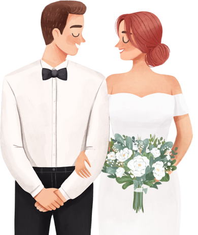 Wedding Couple Illustration